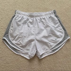 Nike White & Gray Tempo Shorts